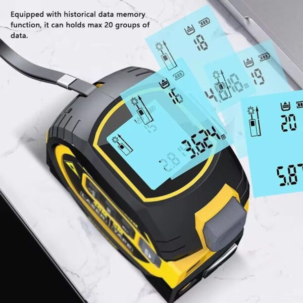 Telémetro láser 3 en 1, con regla métrica de cinta de 5M - Imagen 2