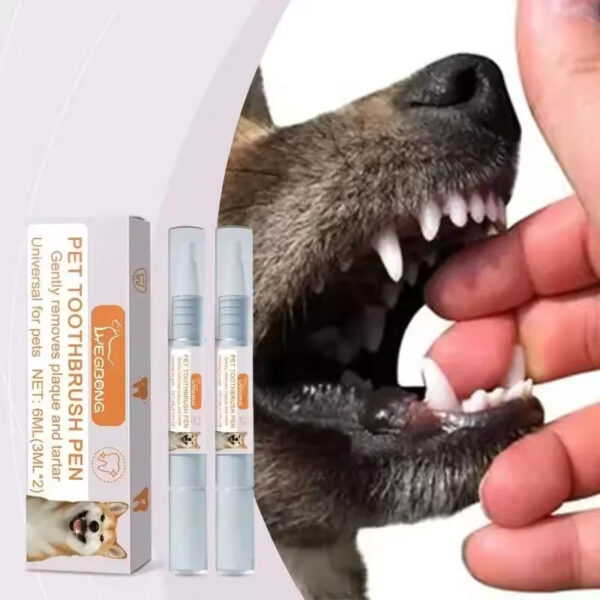 Bolígrafo dental para mascotas, cepillo y cuidado bucal para gatos. - Imagen 2